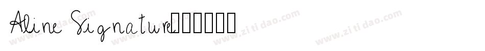 Aline Signature字体转换